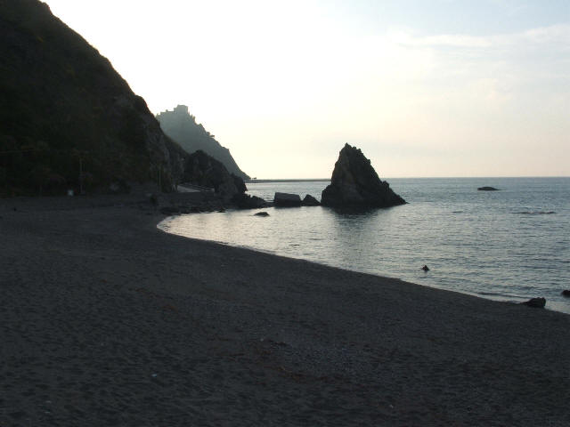 Capo d'Orlando Spiaggia di San Gregorio all'imbrunire