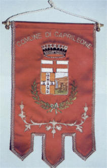 Il gonfalone del Comune di Capri Leone