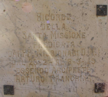 CapriLeone - Lapide ai piedi dell'antica croce Chiesa di S. Antonio